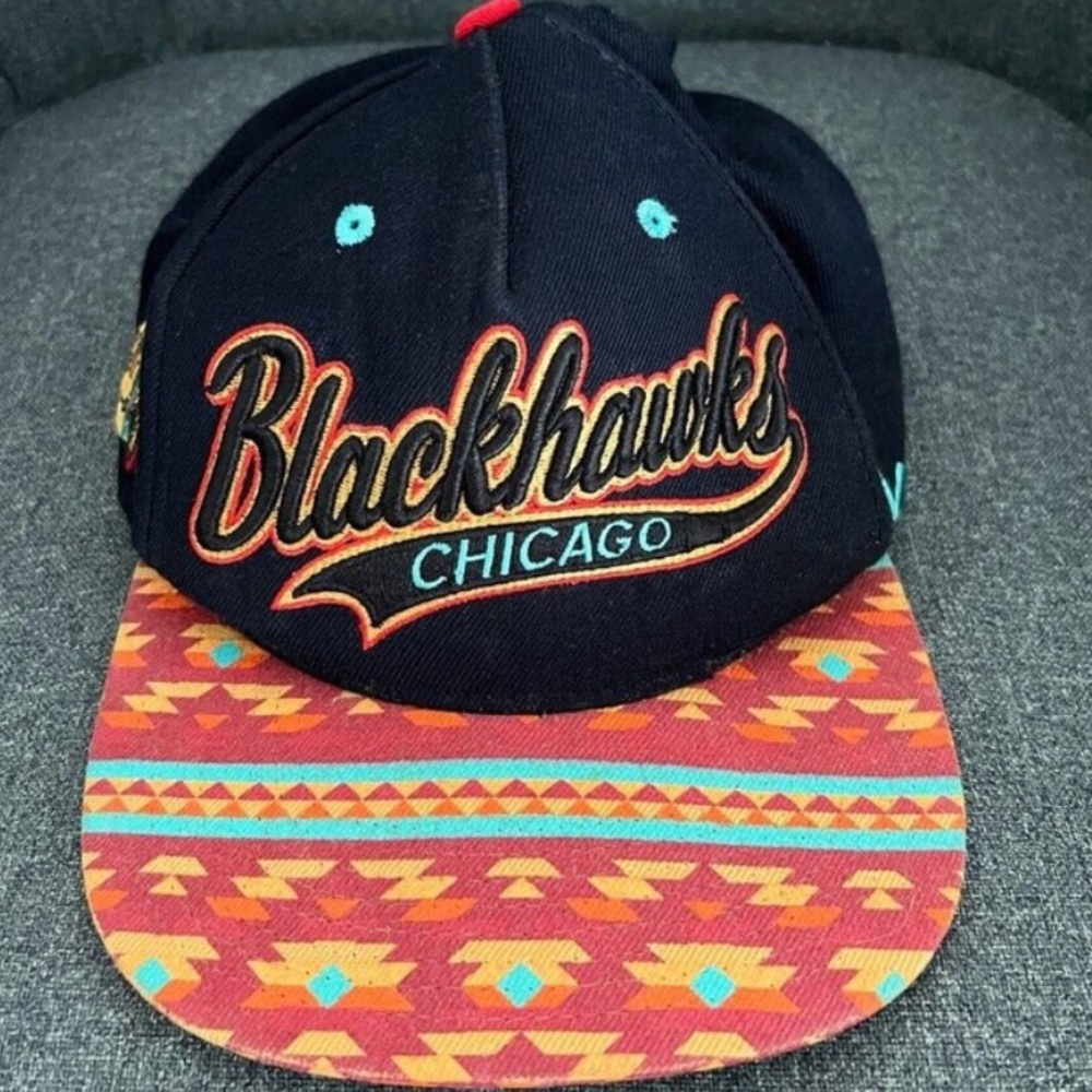 Zephyr Hat NHL Chicago Blackhawks "Aztec Tribal Pattern" Flat Bill Snap Back